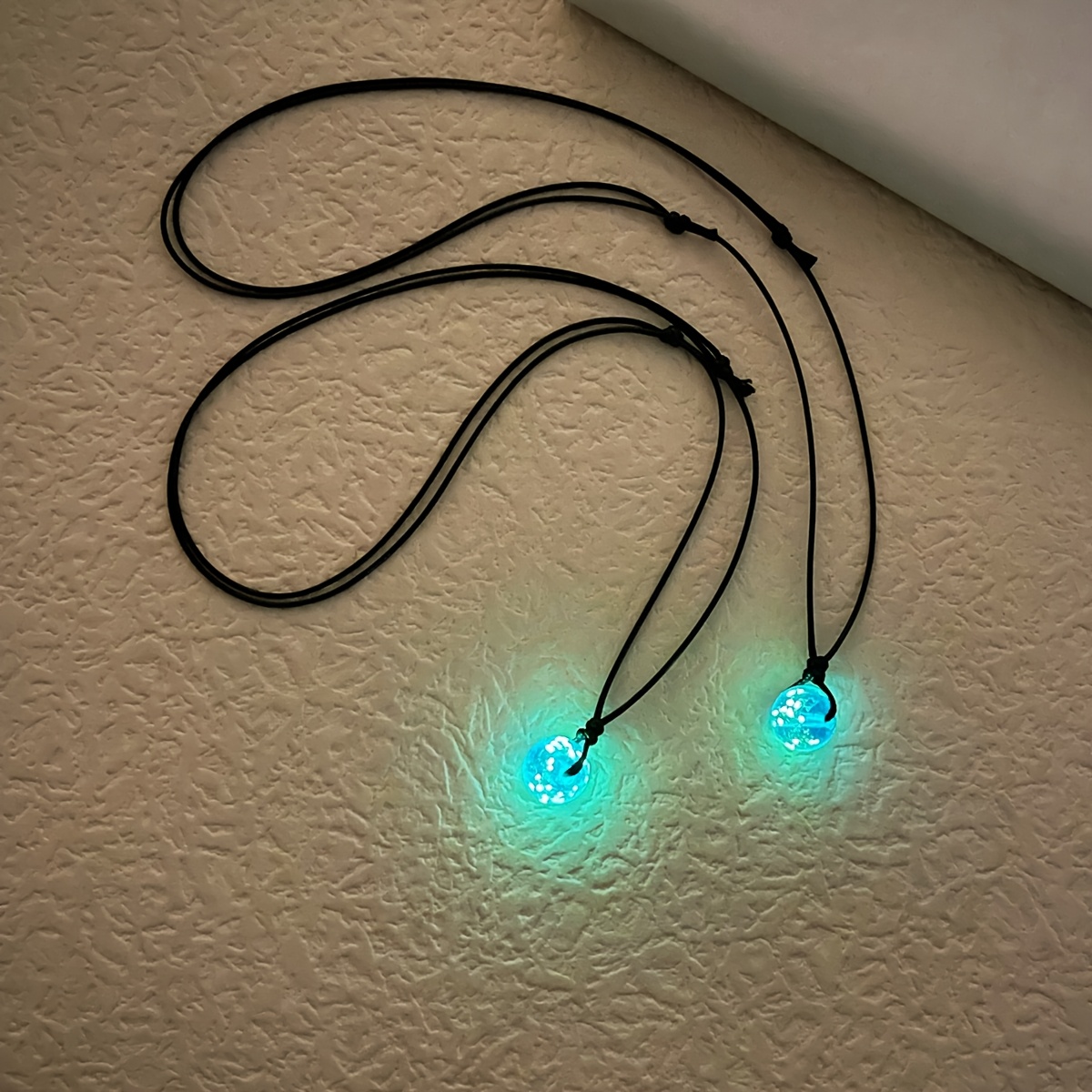 Luminous Bead Couple's Necklace Hand-woven Jewelry Set